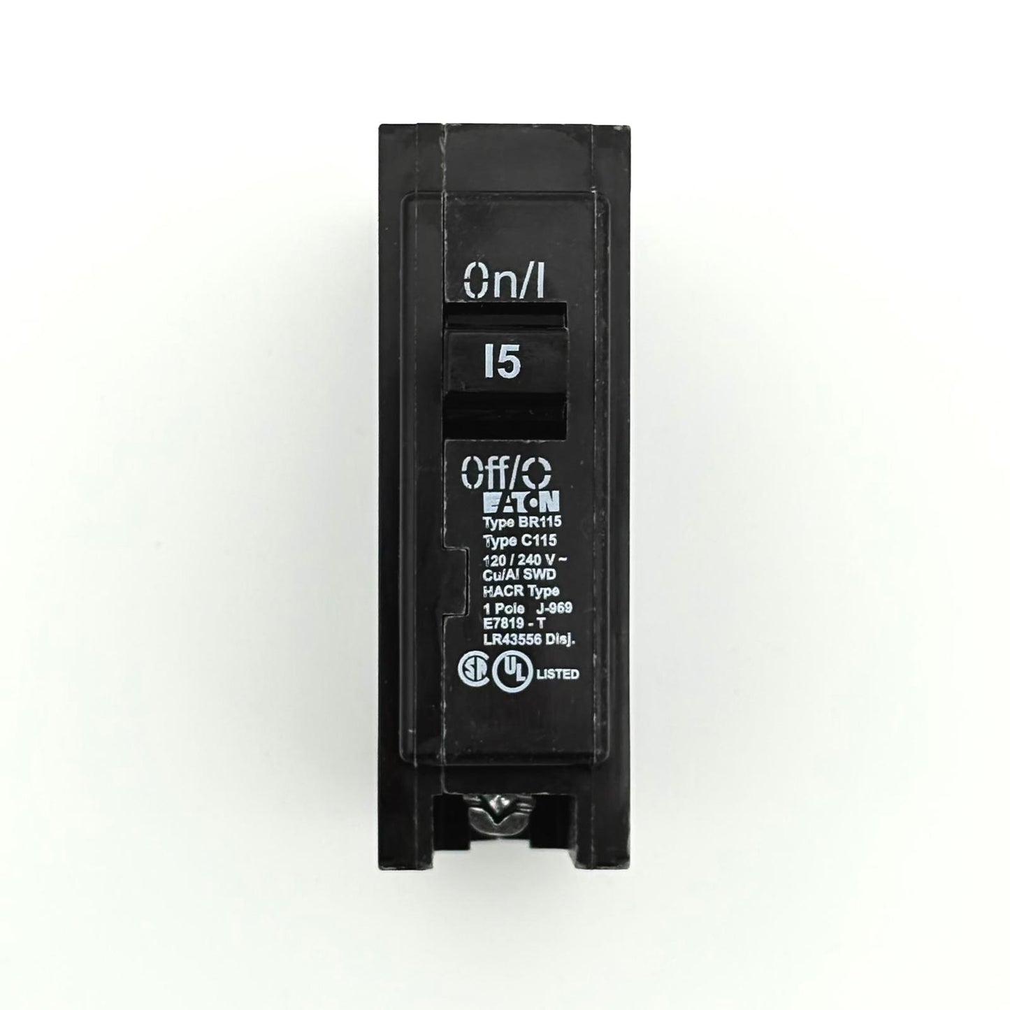 EATON BR115 - 15 AMP PUSH-ON 1 POLE 240V
