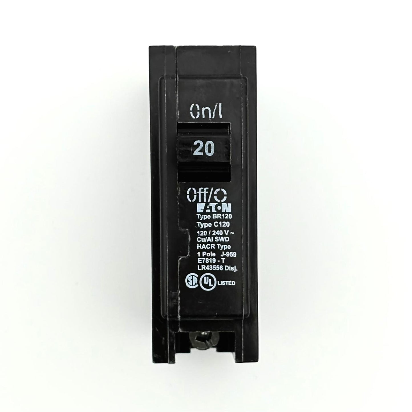 EATON BR120 - 20 AMP PUSH-ON 1 POLE 240V