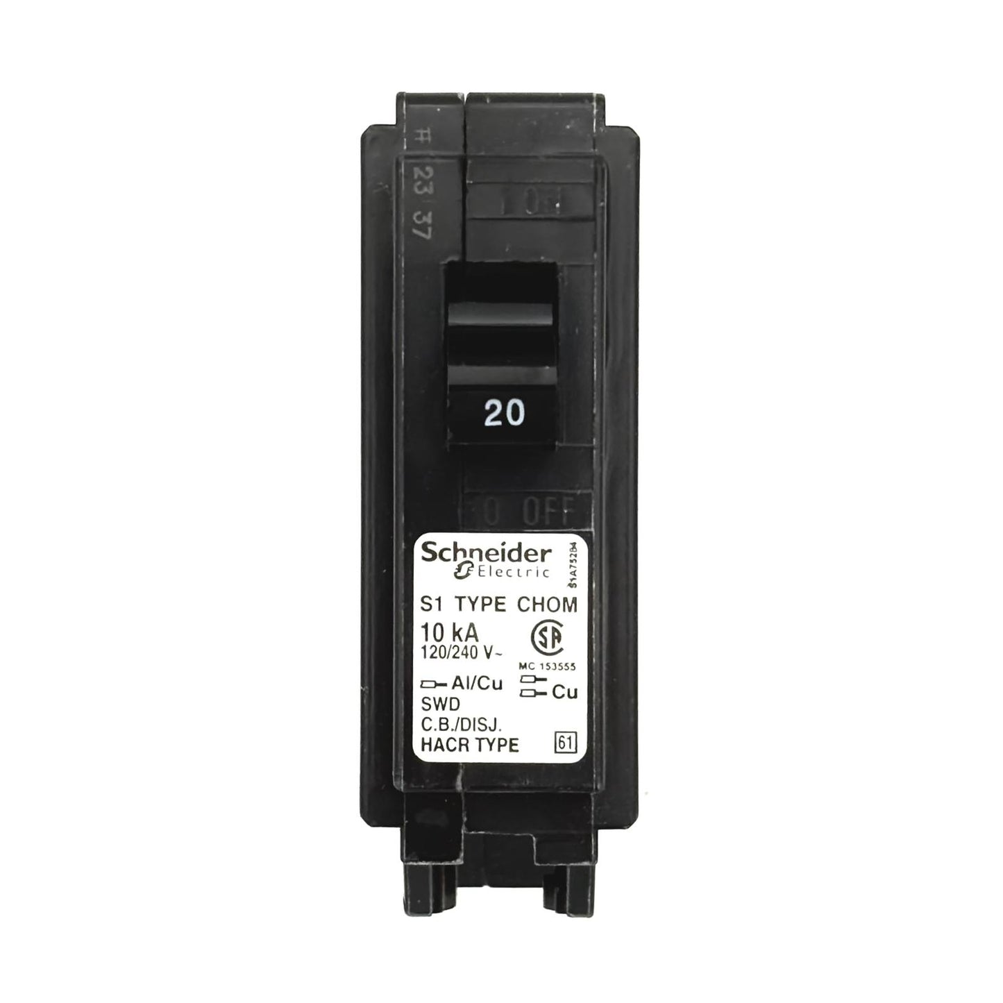 HOMELINE CHOM120 - 20 AMP PUSH-ON 1 POLE 240V