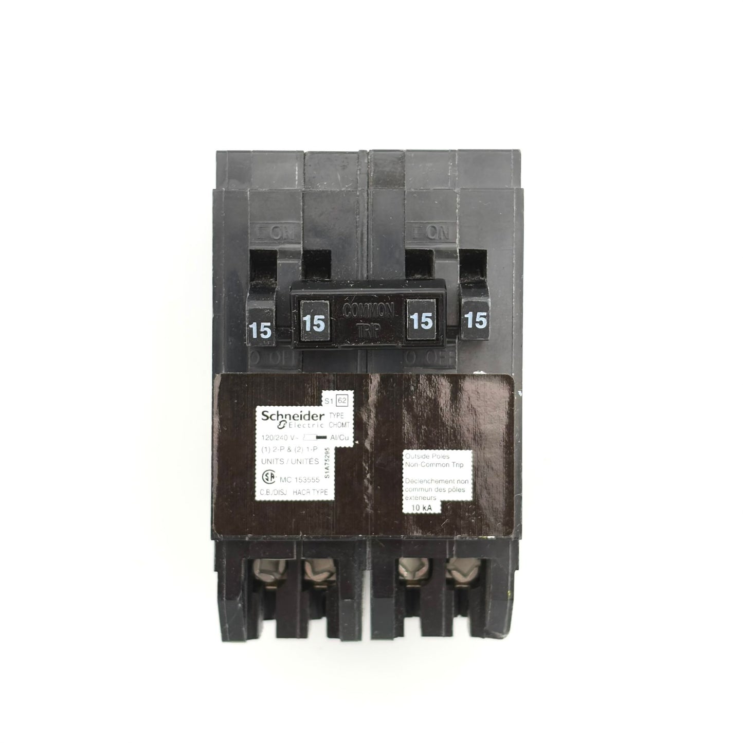 HOMELINE CHOMT1515215 - QUAD 15/15/15 AMP PUSH-ON 240V