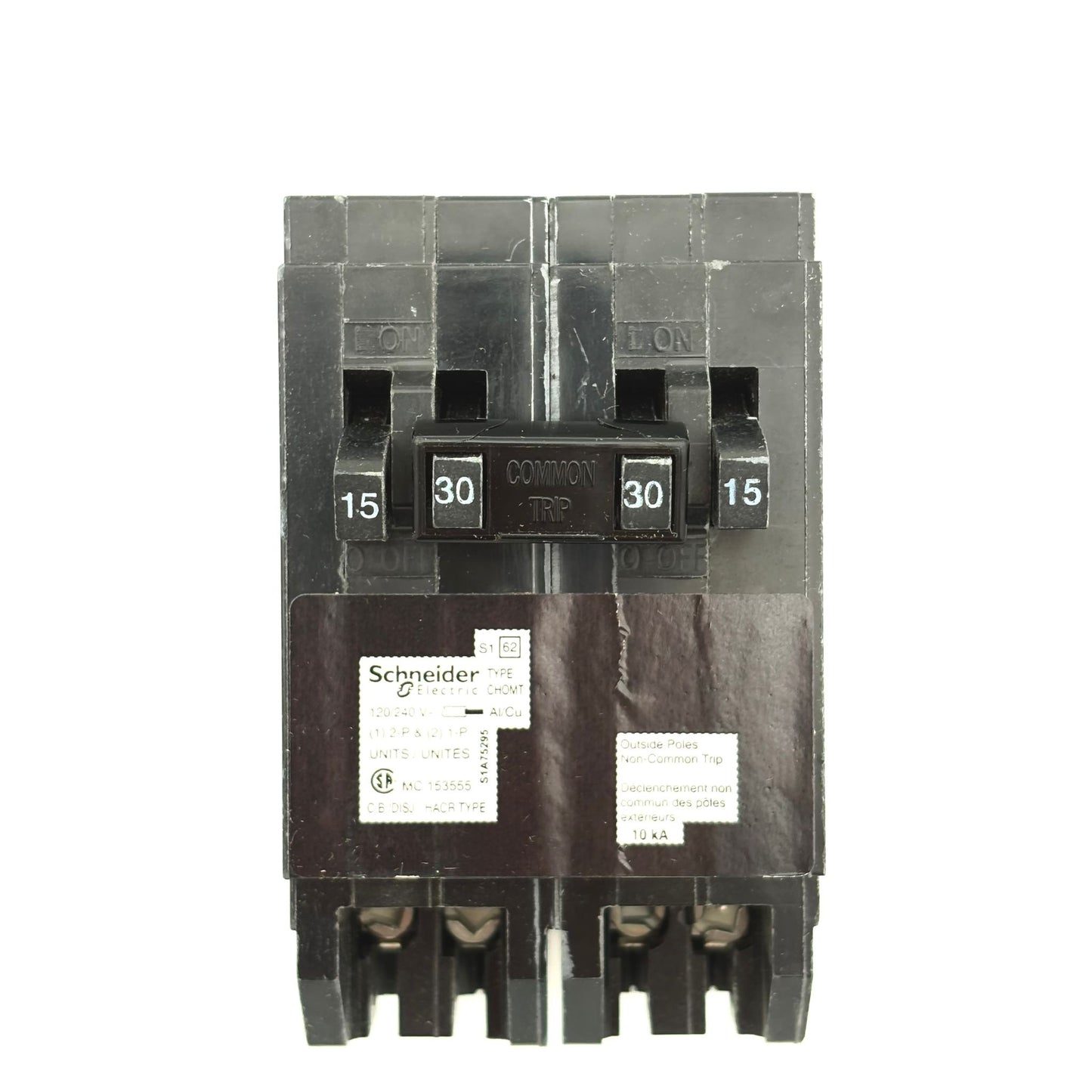 HOMELINE CHOMT1515230 - QUAD 15/30/15 AMP PUSH-ON 240V