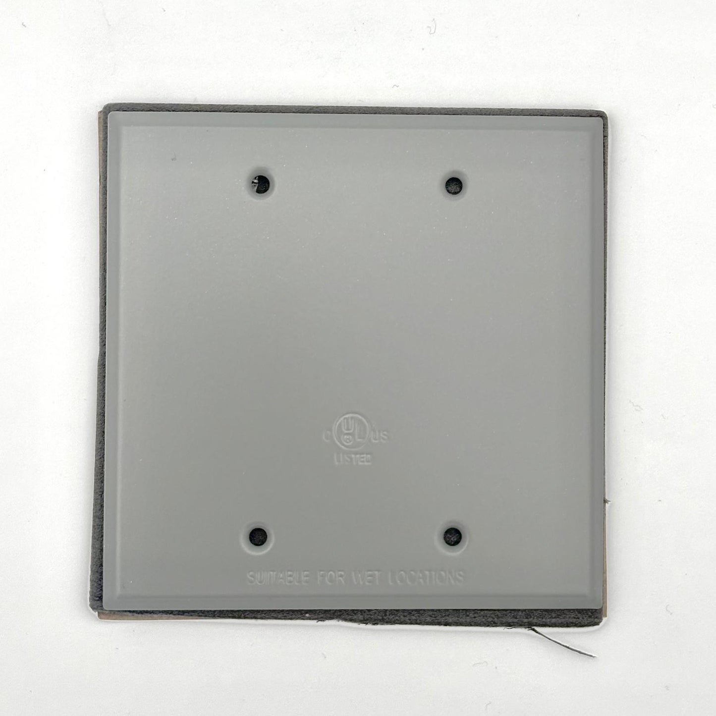 2 Gang Blank Metal Wallplate