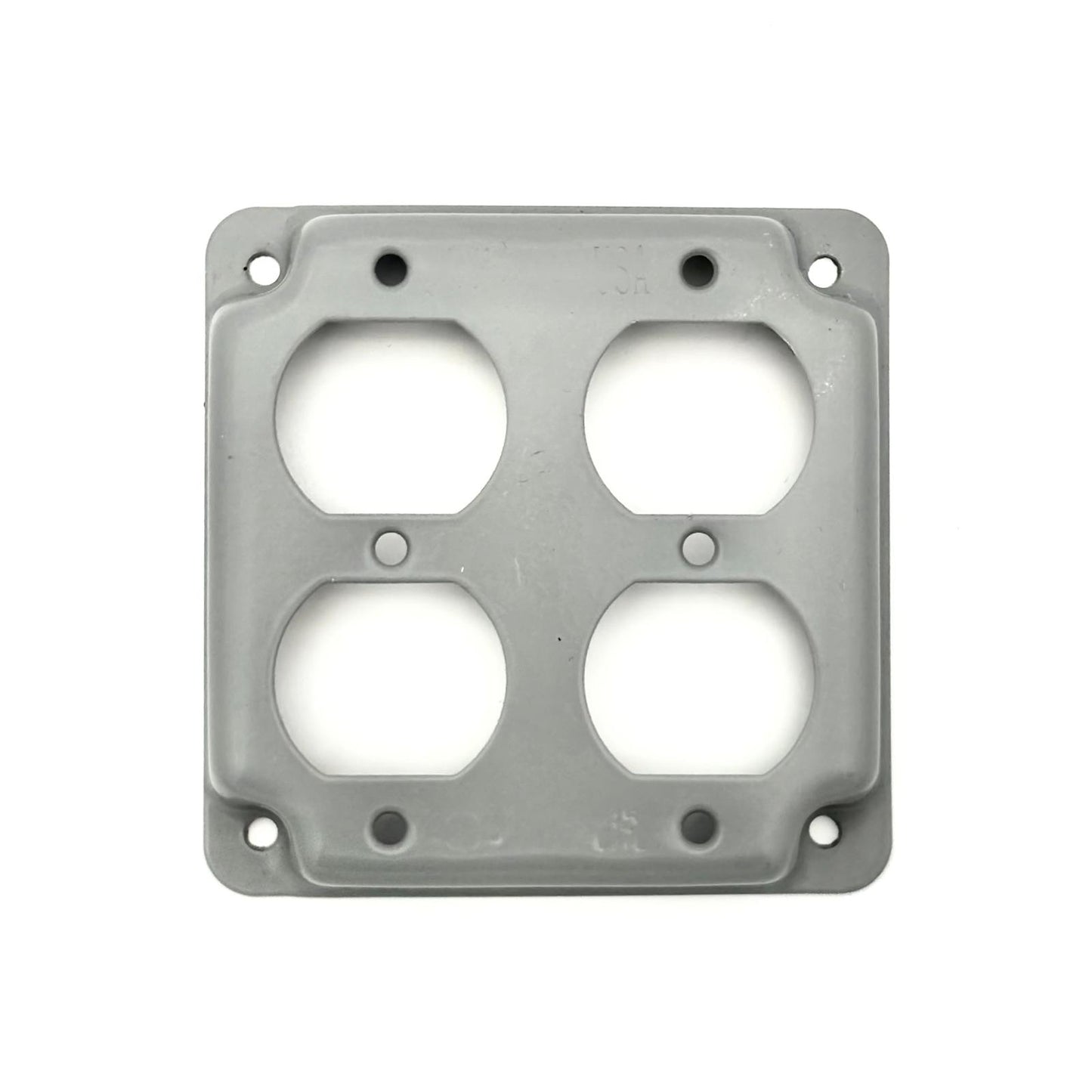 2 Gang Raised Duplex Metal Wallplate