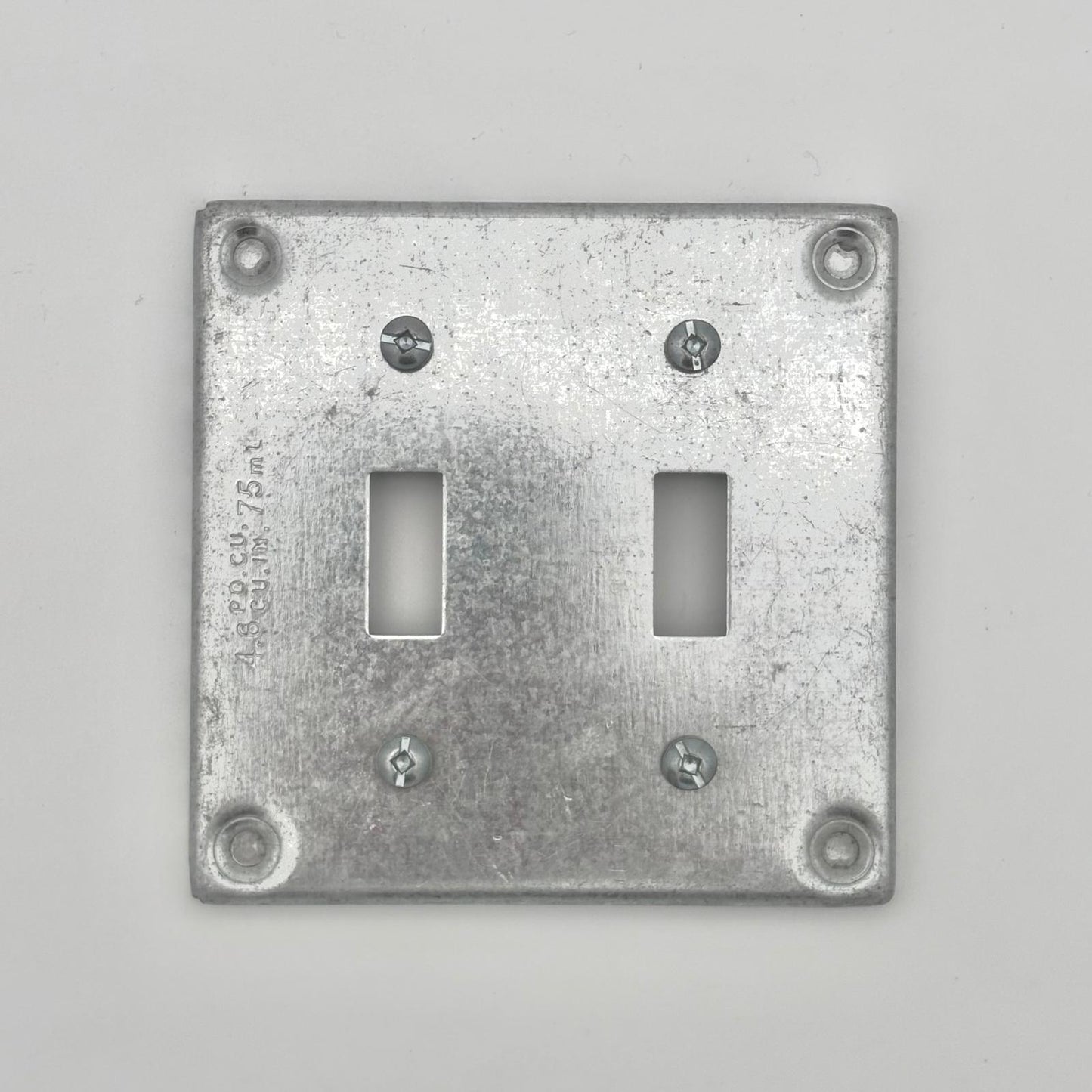 2 Gang Metal Toggle Wallplate