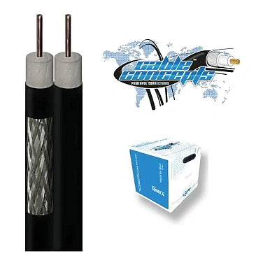 WICH2162BK Cable Concepts Dual RG6 Coaxial Cable - 500Ft