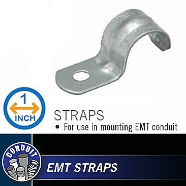 E1S100 1" 1 HOLE EMT STRAP
