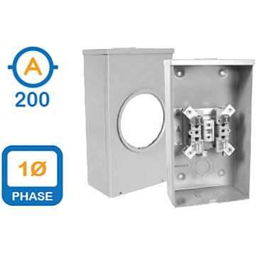 EK400ROBC Hydel Meter Socket 200A Single Phase Overhead or Underground 4 Jaw Accepted by BC Hydro