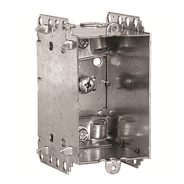 2104LLE 1 GANG ELECTRICAL BOX WITH CLAMPS