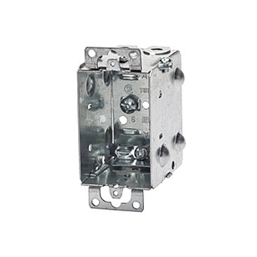 1104-L 1 GANG ELECTRICAL BOX WITH CLAMPS