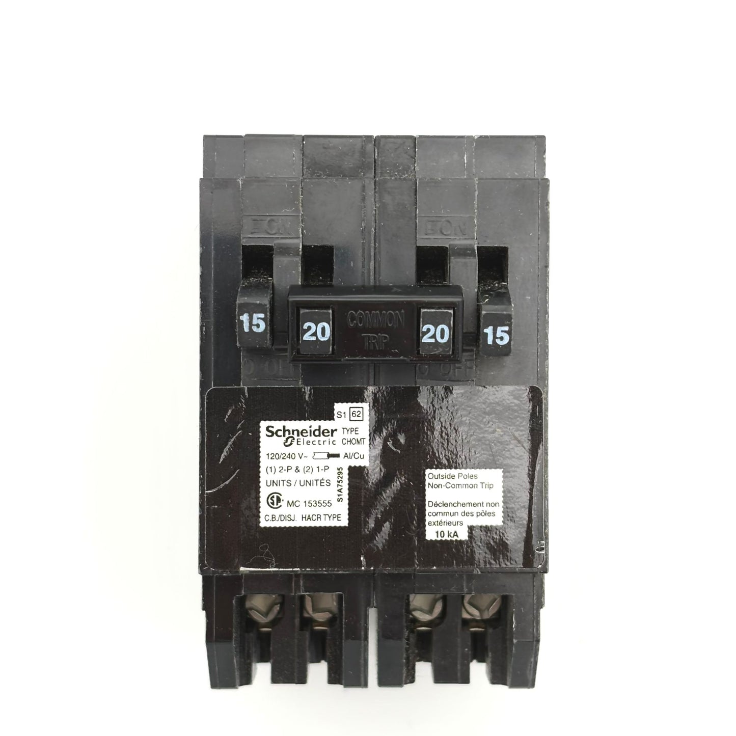 HOMELINE CHOMT1515220 - QUAD 15/20/15 AMP PUSH-ON 240V