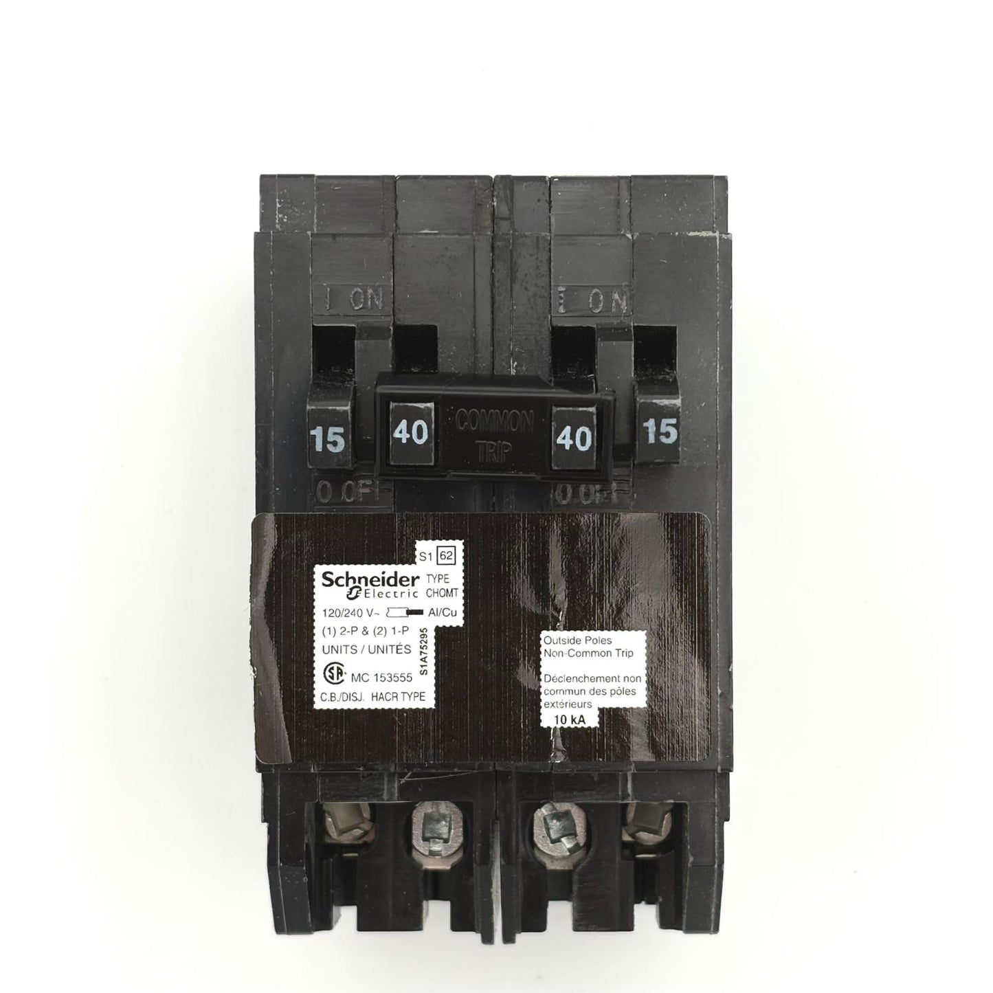 HOMELINE CHOMT1515240 - QUAD 15/40/15 AMP PUSH-ON 240V