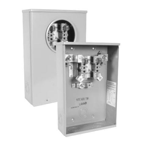 MSC400TW - Hydel Meter Socket Box, 200Amp 600V, Underground,1/2" Compression Stud