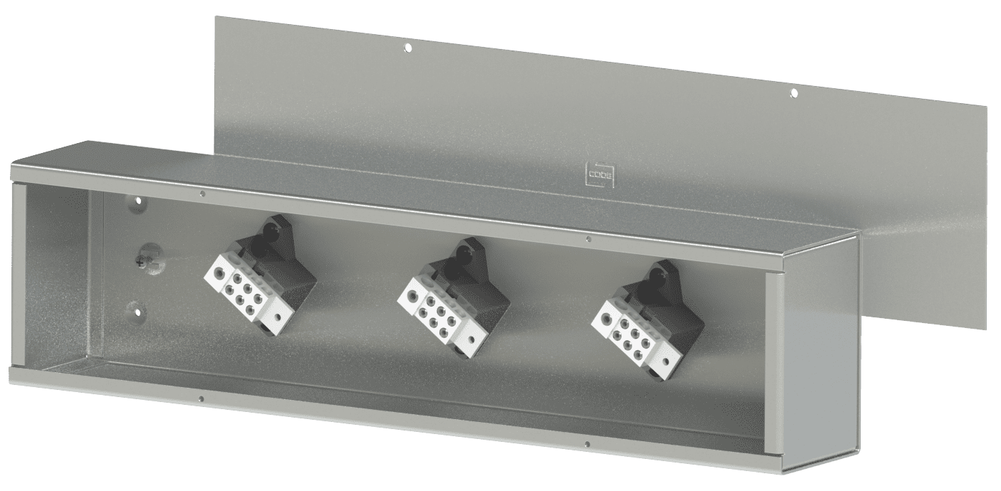 Distribution Splitter Trough, Mild Steel 3 Wire