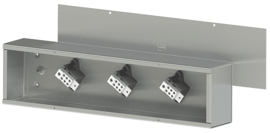 Distribution Splitter Trough, Mild Steel 3 Wire