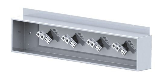 Distribution Splitter Trough, Mild Steel 4 Wire