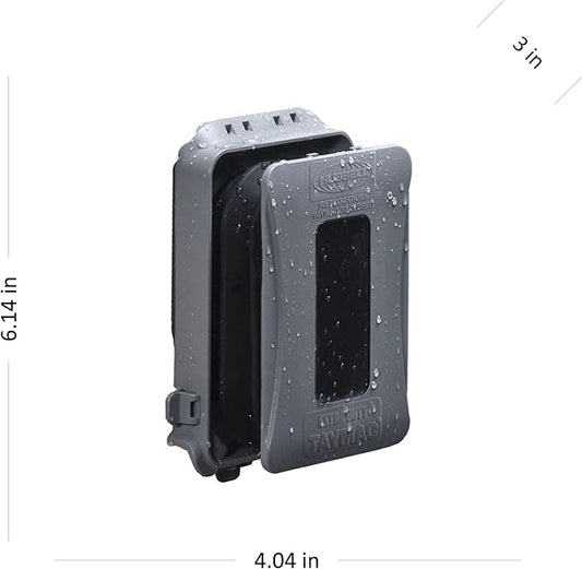 TAYMAC ML500 Single-Gang Mount 16-in-1 Flat Nonmetallic Weatherproof Vertical/Horizontal, 1-Pack, Gray