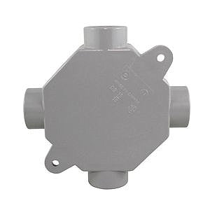 ROB15-10 Royal PVC 4x1½(¾x½) Conduit Octagonal Box c/w integral KO